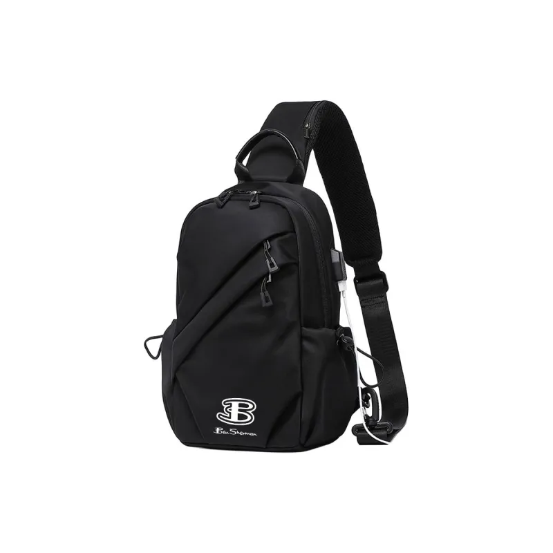 BEN SHERMAN Nylon Crossbody Bag, Shoulder Bag, Sling Bag Unisex Royal Blue/Black-1