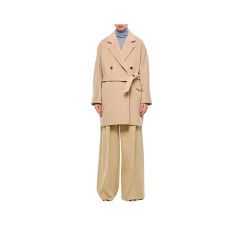 MaxMara Tied Waist Buttoned Coat