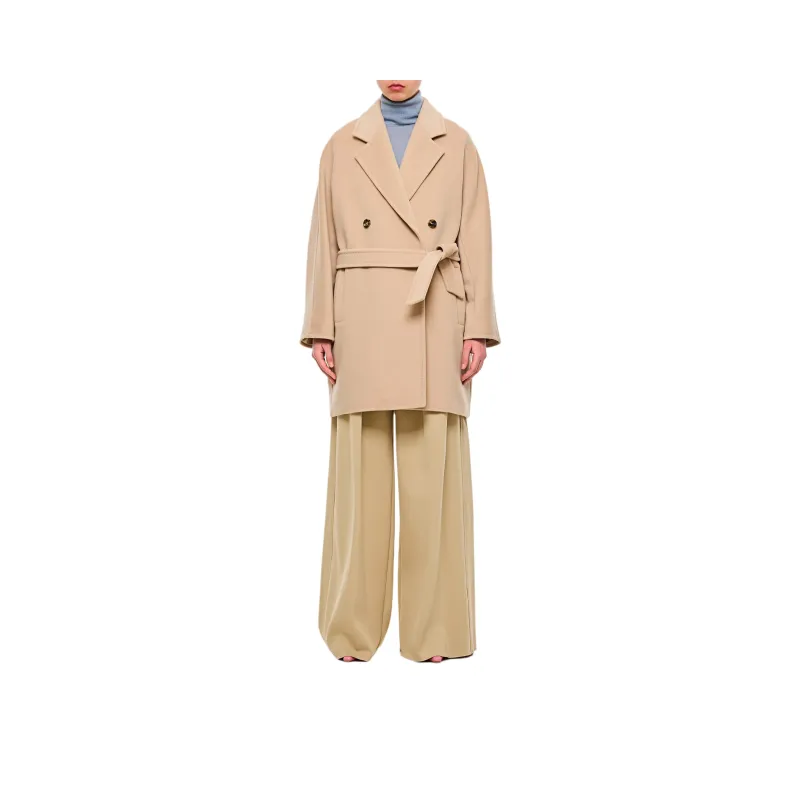 MaxMara Tied Waist Buttoned Coat-0