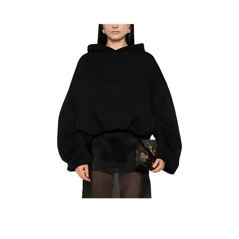 DRIES VAN NOTEN Hannett Bis Hoodie Black-0