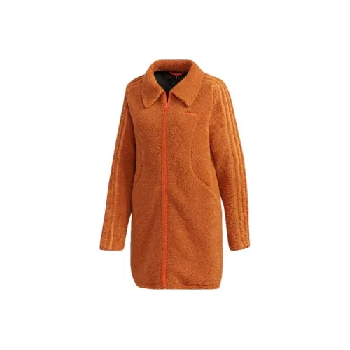 Adidas Velvet Jackets Women's Orange Red