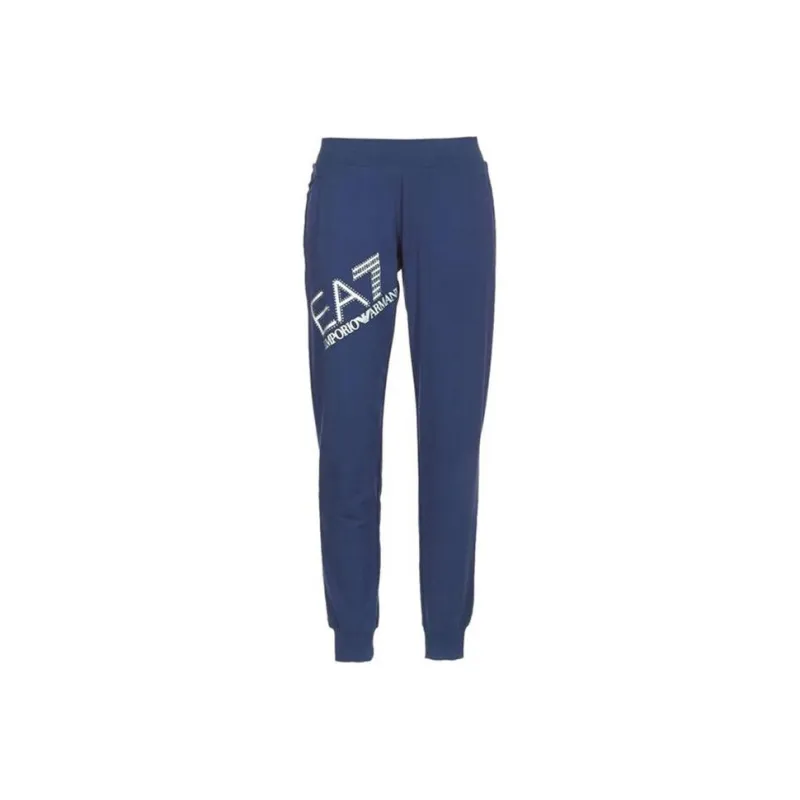 EMPORIO ARMANI EA7 FW22 Knitted Sports Pants Women's Blue-0
