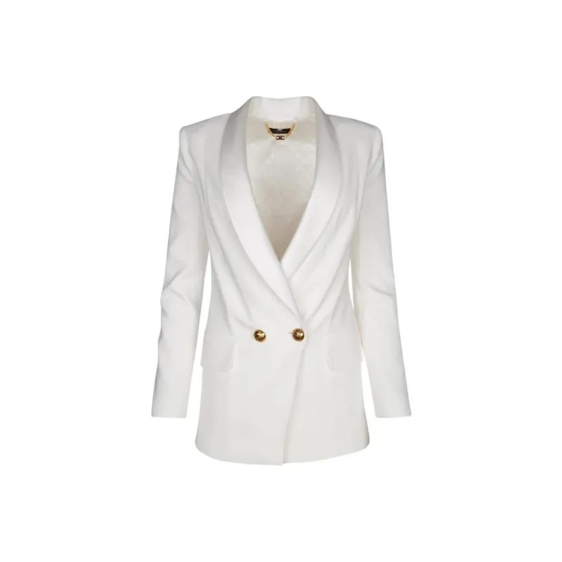 Elisabetta Franchi Double Breasted Long Sleeved Blazer-0