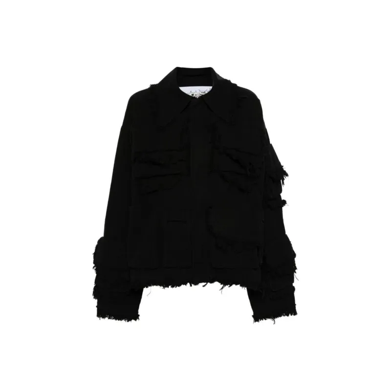 NATASHA ZINKO Distressed Cotton Jacket-0