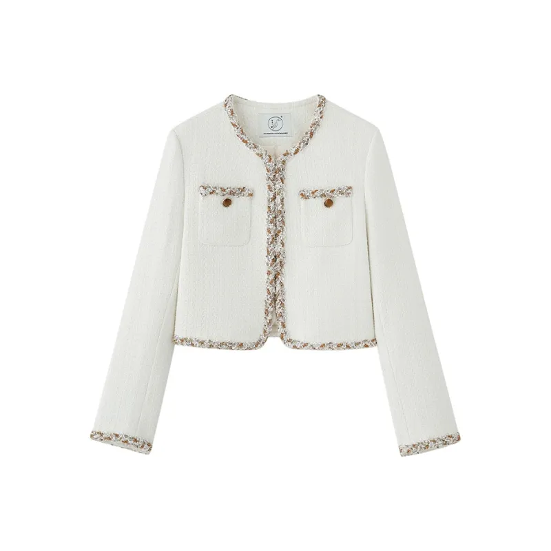 Luqingyi Velvet-feel Coat Women's Ecru-0