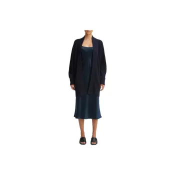VINCE Trench Coat Women's Marine Blue