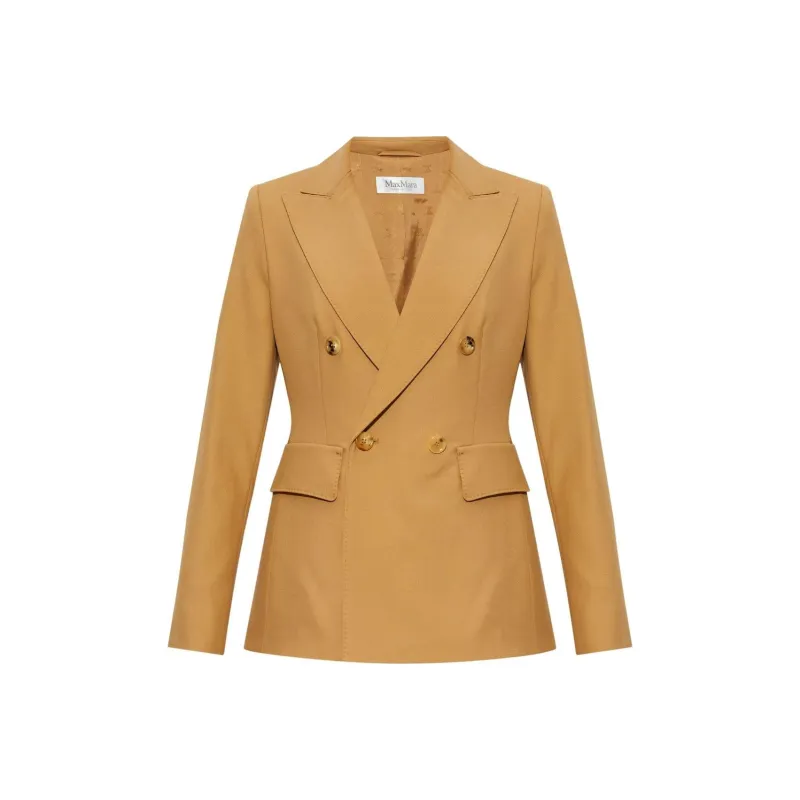 MaxMara Sanna Double Breasted Long Sleeved Jacket-0