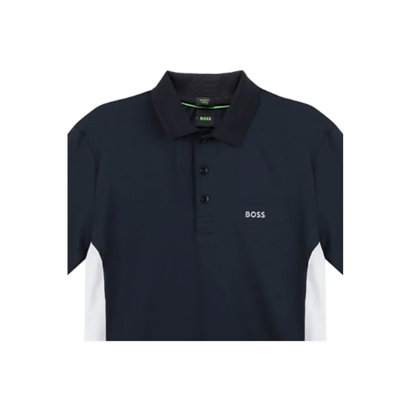 HUGO BOSS Short Sleeved Polo Shirt Men's Navy Blue-2