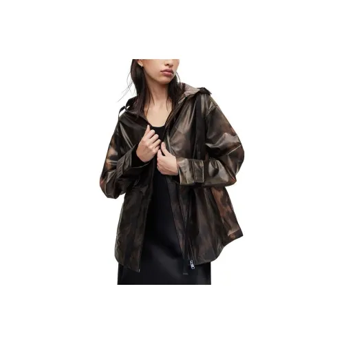 ALLSAINTS Leather Jacket Women's Black Brown