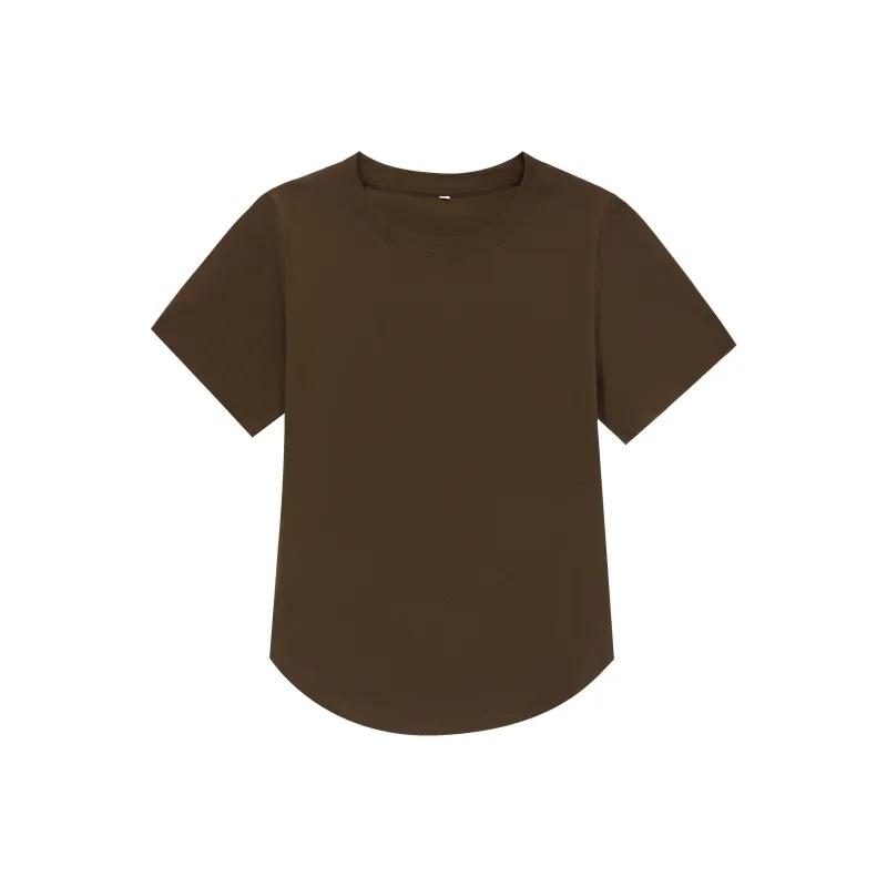 ZAO FU NIAO T Shirts Women's ZFN NKDT 012 Brown-0