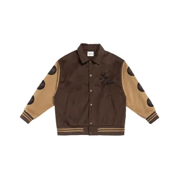 FEICHAI Baseball Jacket Unisex Coffee