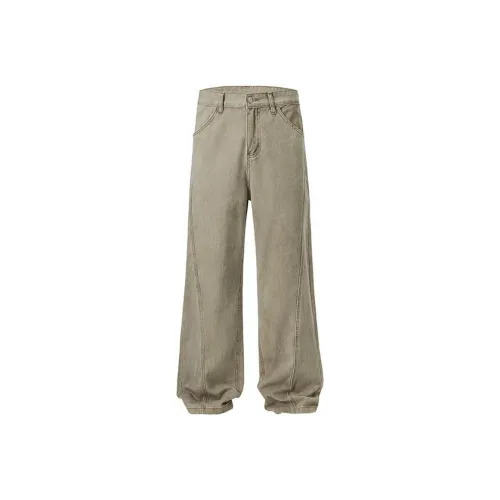 98SQUID Casual Pants Unisex Khaki