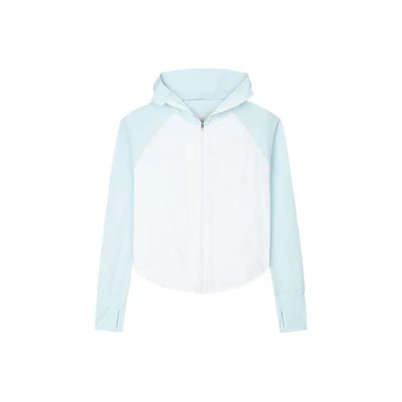 Anta Variety Training Collection Sun Protection Clothing Women's Papyrus White/Persian Blue Green-0