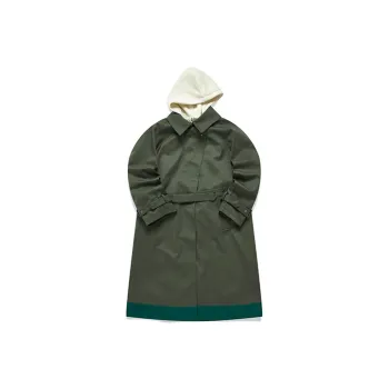 FILA Trench Coats Women's Dark Green Tea