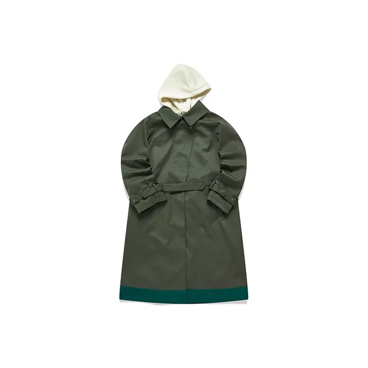 FILA Trench Coats Women's Dark Green Tea-0