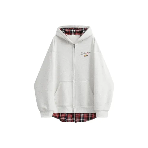MIIOW Trend Party Series Sweatshirt Unisex Flower Gray & Red