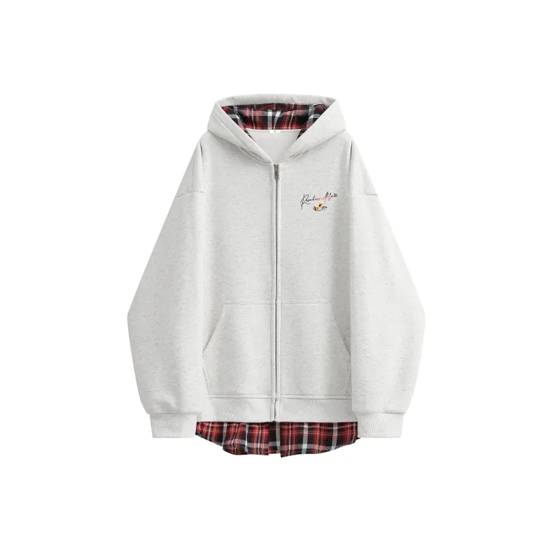 MIIOW Trend Party Series Sweatshirt Unisex Heather Gray & Red-0