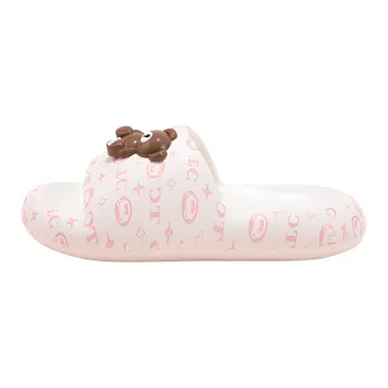 TEDDY ISLAND 2025 Cute Bear EVA Platform Home Slippers With Squashy And Bouncy Feeling Outerwear