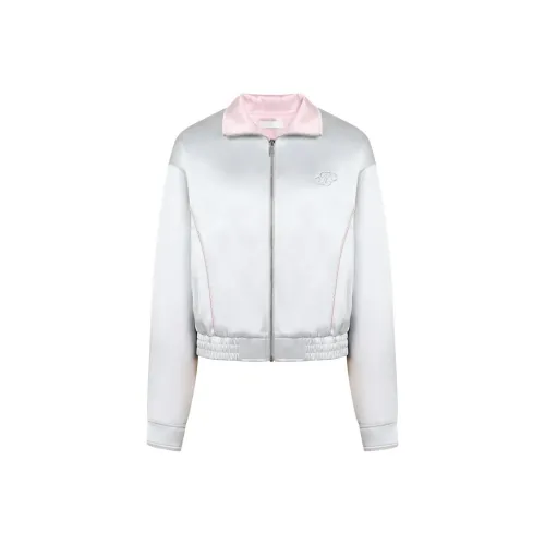 Three Quarters Cropped Coats Women's Silver