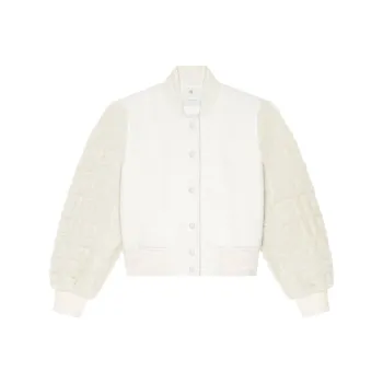 Givenchy Cropped Varsity Jacket 'White'