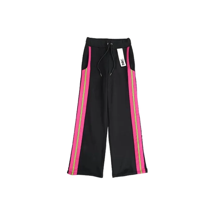 DSG DISGUSTO SS22 Straight Sports Pants Women's Black Pink-0