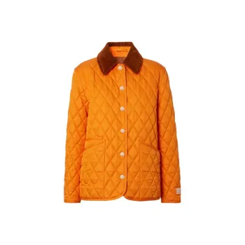 Burberry Puffer Jackets Women's Bright Orange