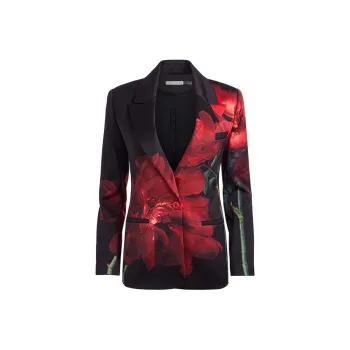 ALICE+OLIVIA Silas Floral-print Blazer
