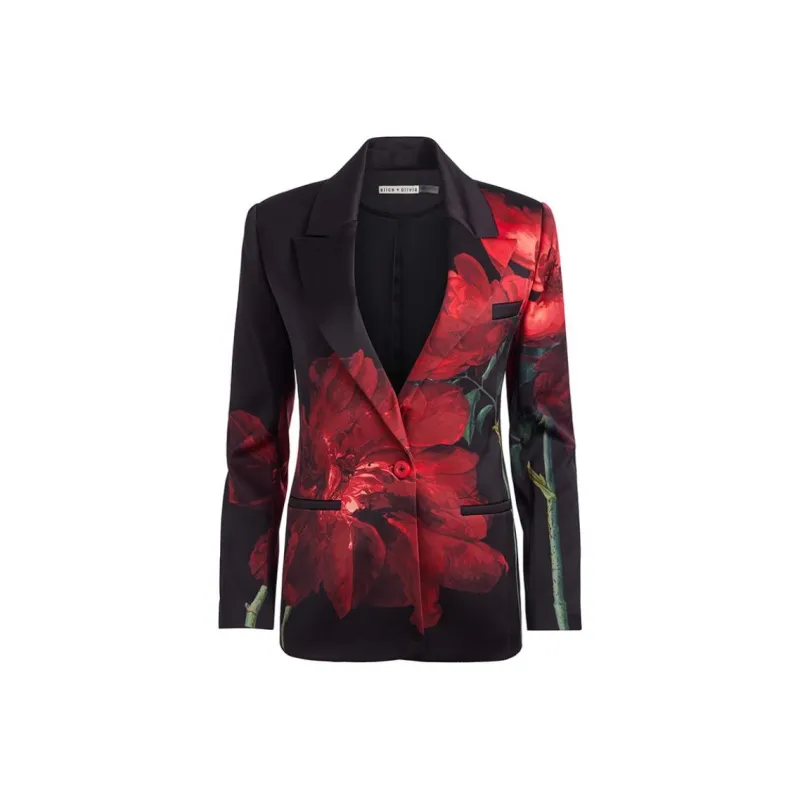 ALICE+OLIVIA Silas Floral-print Blazer-0
