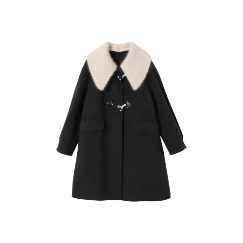 XIANGYING Coats Women's Gray