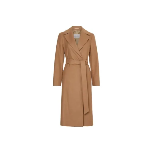 CALVIN KLEIN Coats Women's Camel