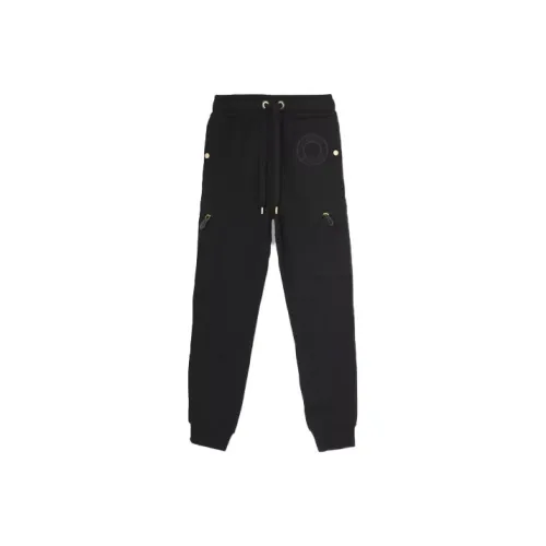 Burberry Logo Print Cotton Sweatpants Black