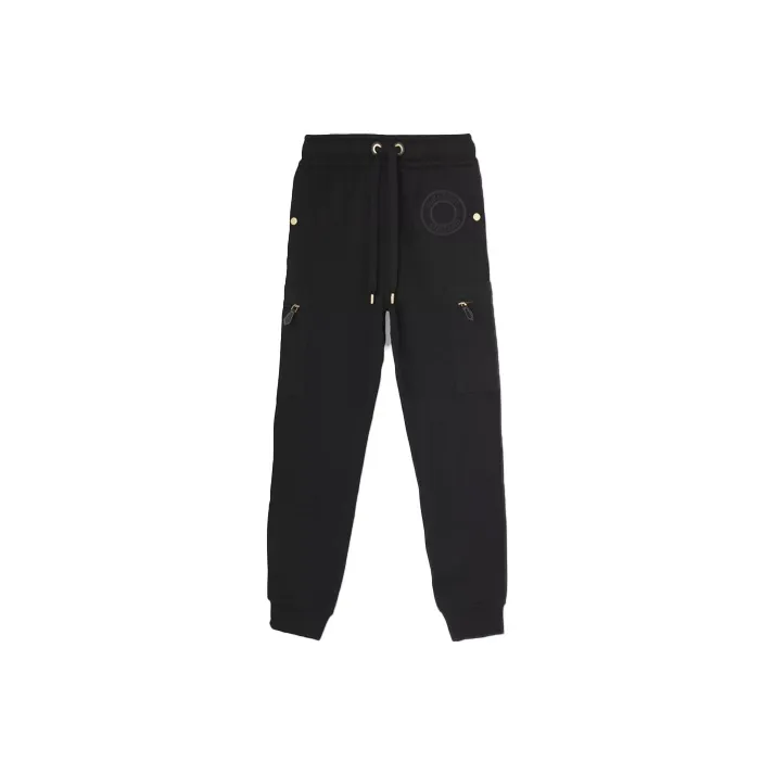 Burberry Logo Print Cotton Sweatpants Black-0