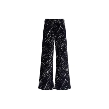 MARNI Crayon Print Flocked Jeans