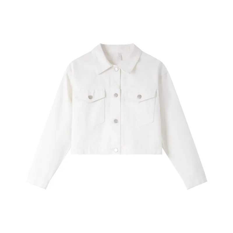 VIMLY Denim Jacket Women's White-0