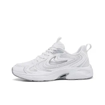 Warrior Cushioning Breathable Abrasion Resistant Low Top Chunky Sneakers Men's White Gray