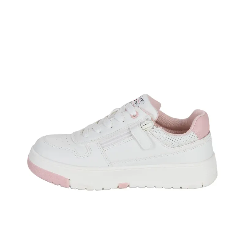 Tommy Hilfiger Low Top Skateboard Shoes Women's White Pink-1