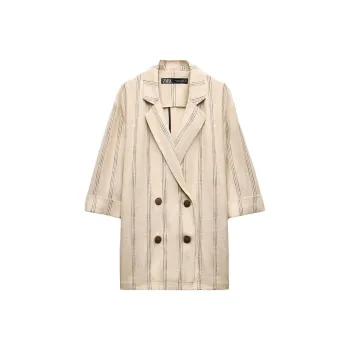 ZARA Business Suit Women's Nude/Sea Blue