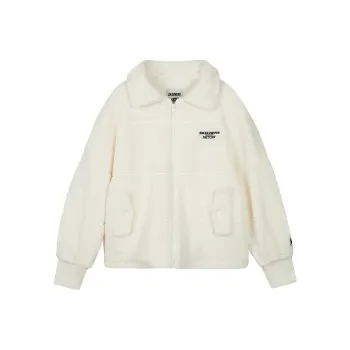 Skechers x Romantic Crown Velvet feel Coat Women's Cream Beige White
