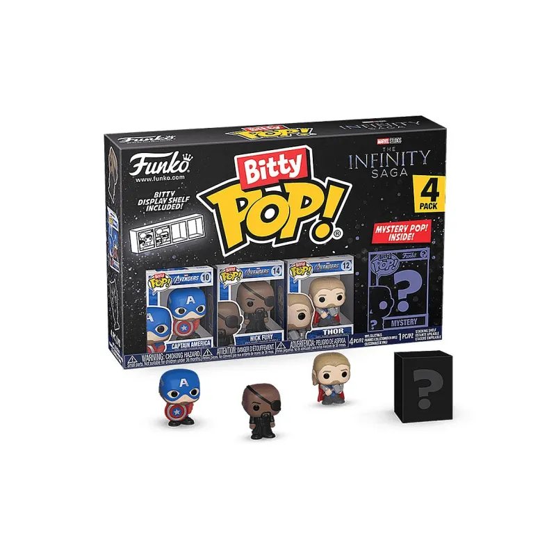 Funko Marvel —— Captain America 4 Pack Chibi Figures-1