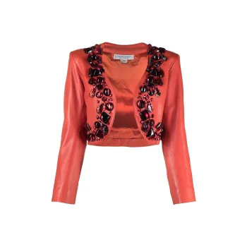 SAINT LAURENT 1980s Stone-embellished Bolero