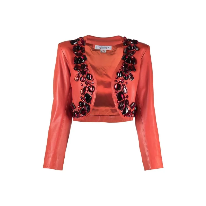 SAINT LAURENT 1980s Stone-embellished Bolero-0