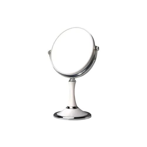 JIXUAN Portable HD Large Double Sided Rotating Magnifying Desk Surface Minimalist Style European Make Up Mirrors