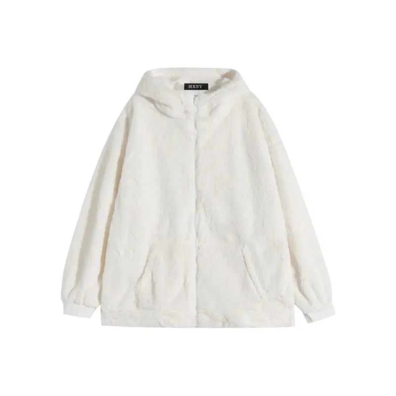 MKBY Velvet feel Coat Women's White-0