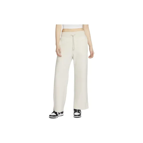 Nike Sportswear check Fleece Casual Pants Women's Ecru