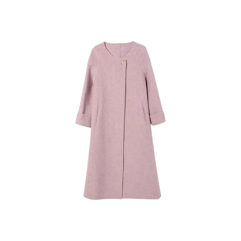 Fele.d Coat Women's Pink Purple-0