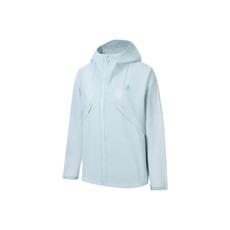 Anta Water Resistant Windproof Breathable Windbreaker Jacket Women's Light Sky Blue-0