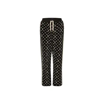 LOUIS VUITTON FW22 Knitted Sports Pants Women's Black