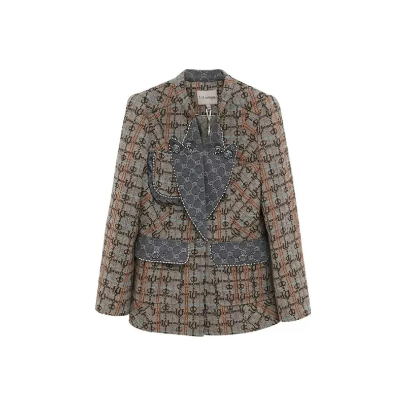 LULUALWAYS Denim Jacket Women's Coffee-0