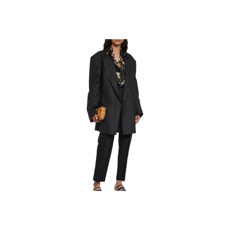 SAINT LAURENT Double Breasted Oversized Jacket-2