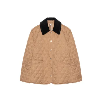 Burberry Diamond Quilted Button Up Jacket